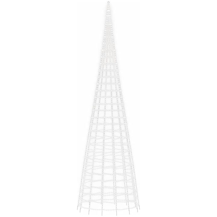 Julbelysning till flaggstång 3000 LEDs kallvit 800 cm vidaXL 800 cm – bild 4