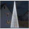 Julbelysning till flaggstång 3000 LEDs kallvit 800 cm vidaXL 800 cm – miniatyr 1