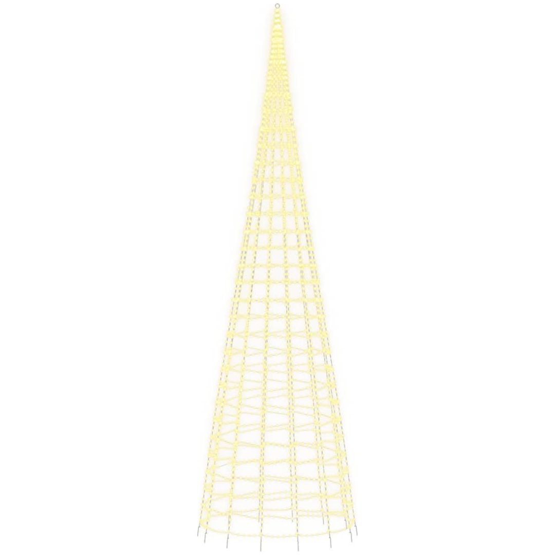 Julbelysning till flaggstång 3000 LEDs varmvit vidaXL 800 cm – bild 4