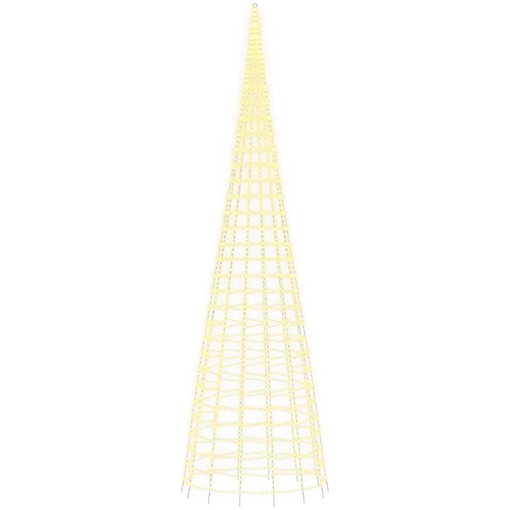 Julbelysning till flaggstång 3000 LEDs varmvit vidaXL 800 cm – bild 4