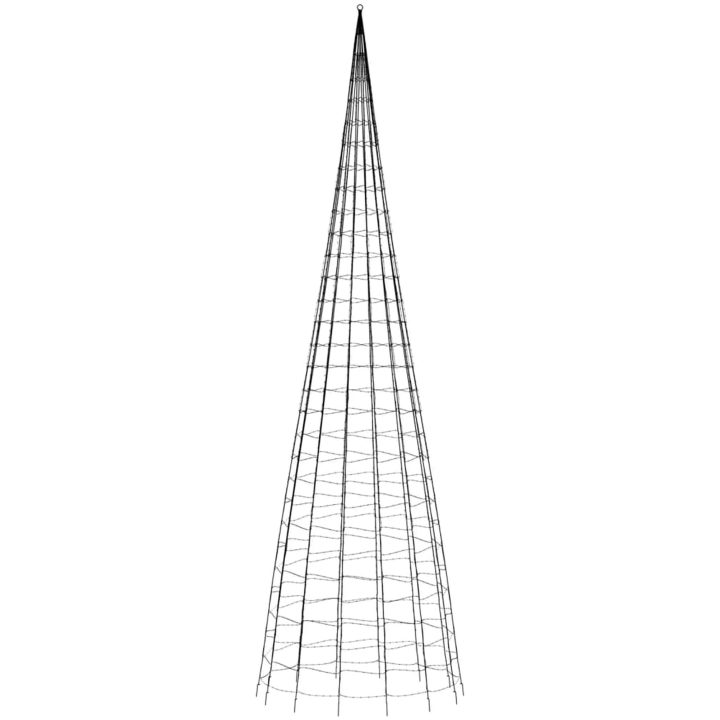 Julbelysning till flaggstång 3000 LEDs varmvit vidaXL 800 cm – bild 5