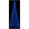 Julbelysning till flaggstång 550 LEDs blå vidaXL 300 cm – miniatyr 3