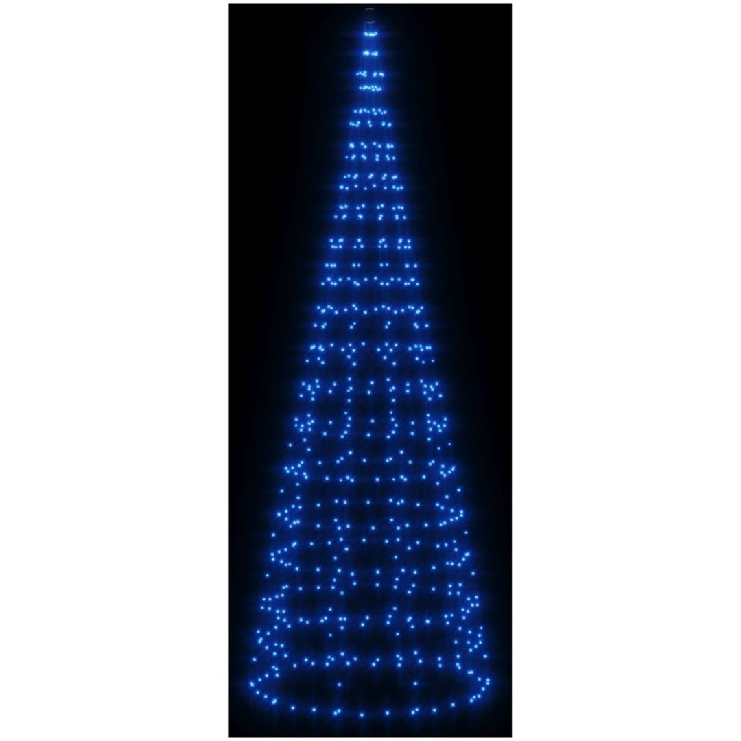 Julbelysning till flaggstång 550 LEDs blå vidaXL 300 cm – bild 3
