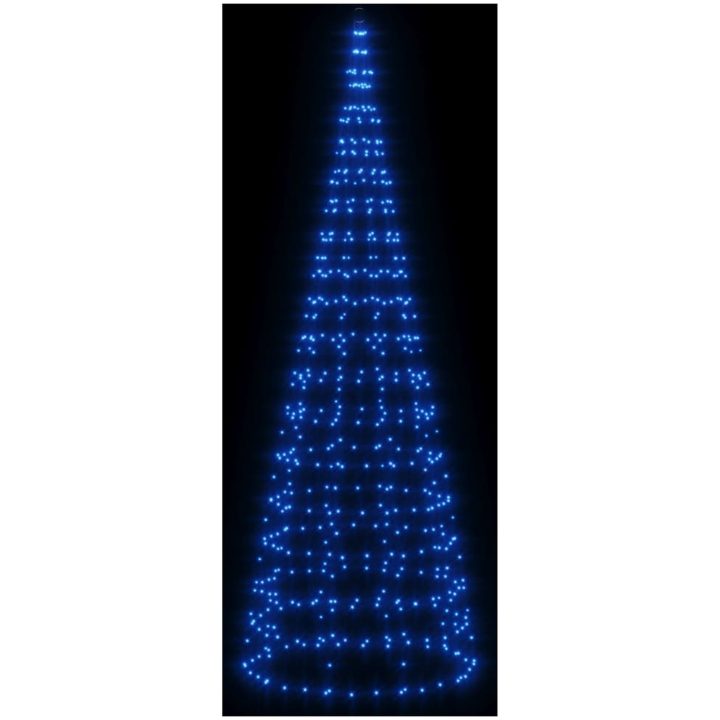 Julbelysning till flaggstång 550 LEDs blå vidaXL 300 cm – bild 3