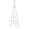 Julbelysning till flaggstång 550 LEDs blå vidaXL 300 cm – miniatyr 4