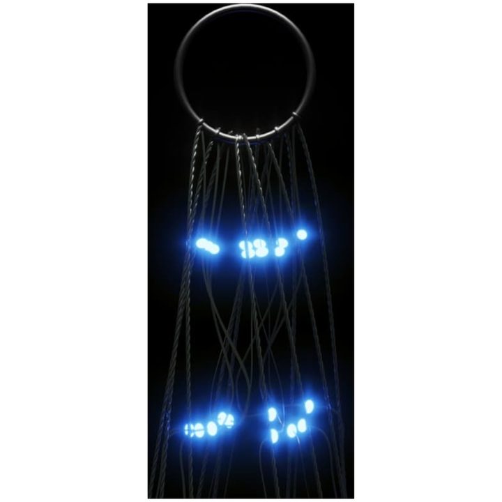 Julbelysning till flaggstång 550 LEDs blå vidaXL 300 cm – bild 6