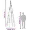 Julbelysning till flaggstång 550 LEDs blå vidaXL 300 cm – miniatyr 10