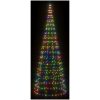 Julbelysning till flaggstång 550 LEDs färgglad 300 cm vidaXL 300 cm – miniatyr 3