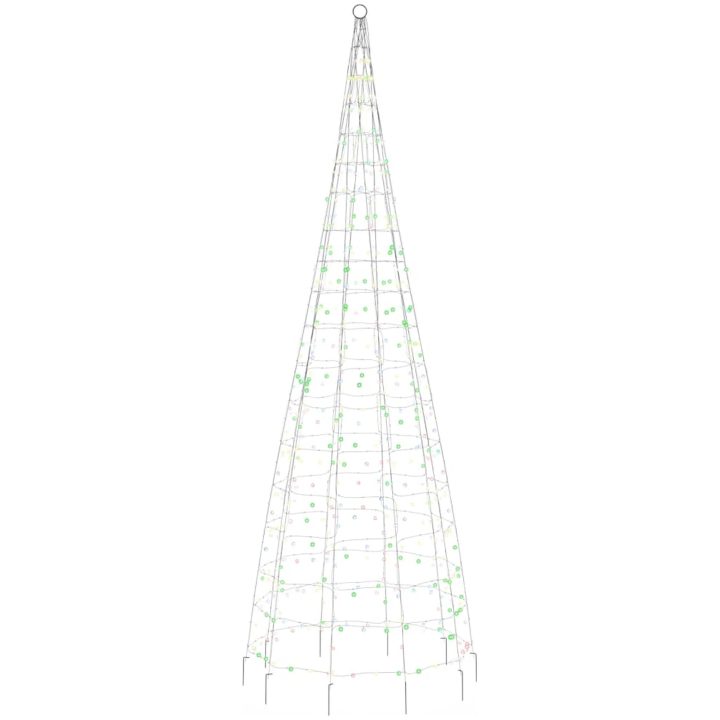 Julbelysning till flaggstång 550 LEDs färgglad 300 cm vidaXL 300 cm – bild 4