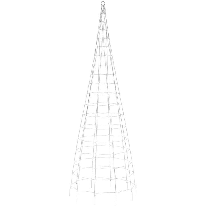 Julbelysning till flaggstång 550 LEDs färgglad 300 cm vidaXL 300 cm – bild 5