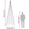 Julbelysning till flaggstång 550 LEDs färgglad 300 cm vidaXL 300 cm – miniatyr 10