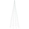 Julbelysning till flaggstång 550 LEDs kallvit vidaXL 300 cm – miniatyr 4