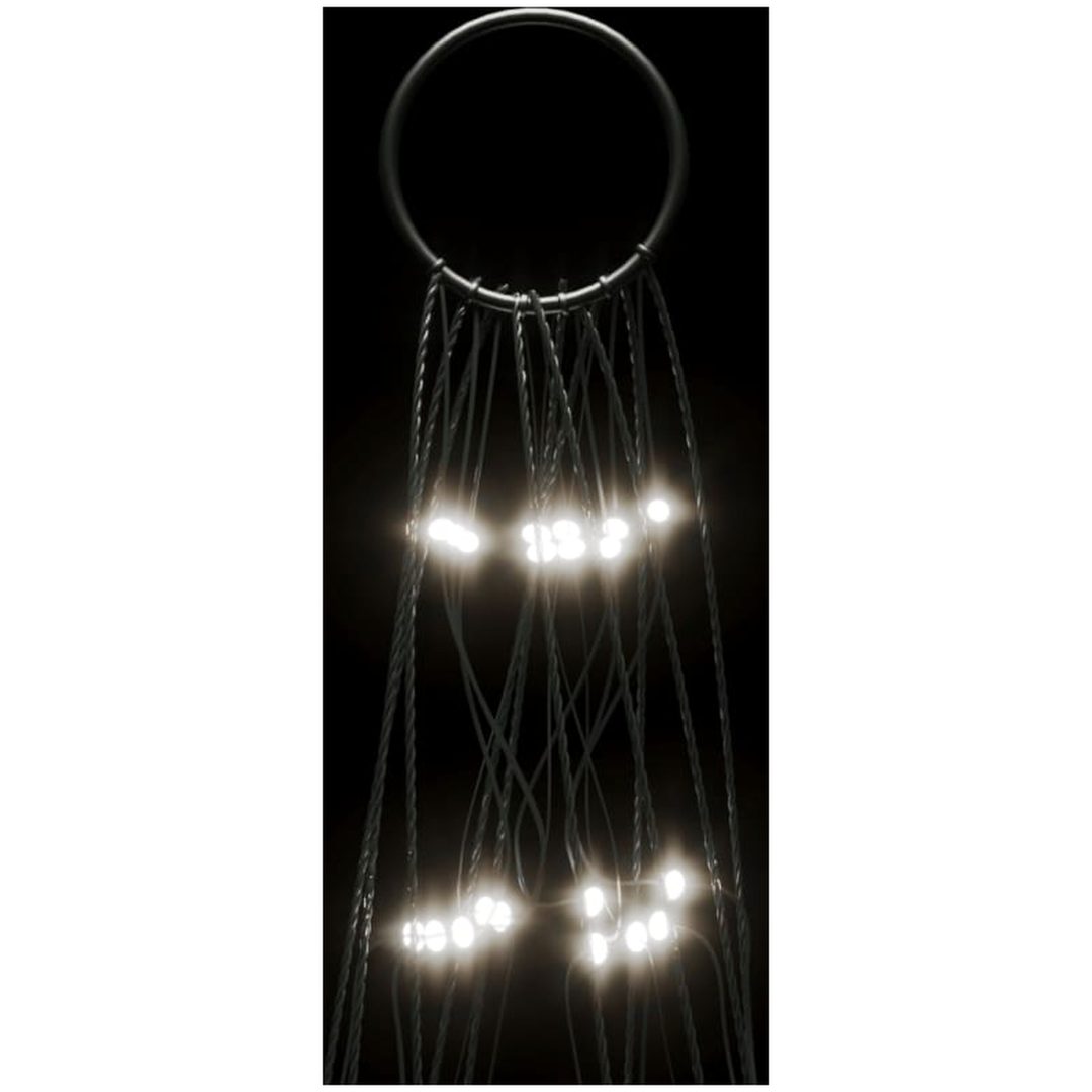 Julbelysning till flaggstång 550 LEDs kallvit vidaXL 300 cm – bild 6