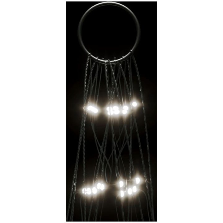 Julbelysning till flaggstång 550 LEDs kallvit vidaXL 300 cm – bild 6