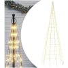 Julbelysning till flaggstång 550 LEDs varmvit vidaXL 300 cm – miniatyr 2