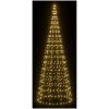 Julbelysning till flaggstång 550 LEDs varmvit vidaXL 300 cm – miniatyr 3