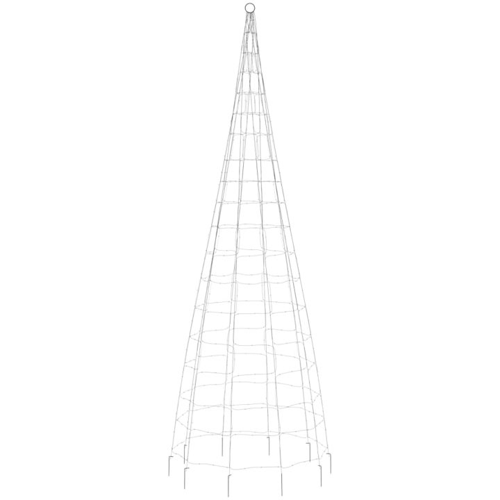 Julbelysning till flaggstång 550 LEDs varmvit vidaXL 300 cm – bild 5