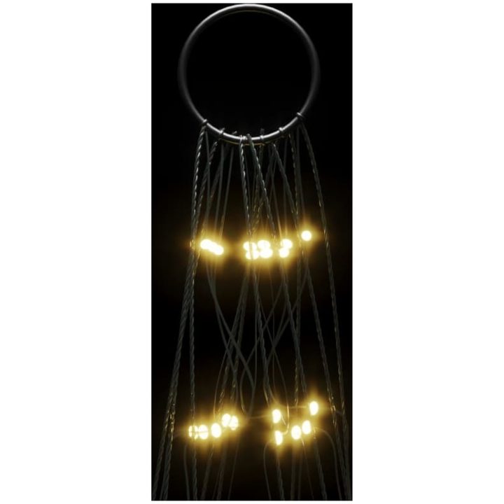 Julbelysning till flaggstång 550 LEDs varmvit vidaXL 300 cm – bild 6