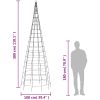 Julbelysning till flaggstång 550 LEDs varmvit vidaXL 300 cm – miniatyr 10