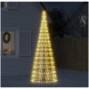Julbelysning till flaggstång 550 LEDs varmvit vidaXL 300 cm – miniatyr 1
