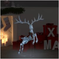 Juldekoration flygande ren 120 LED vit kallvit vidaXL