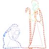 Juldekoration Josef och Maria med 264 LEDs 40x55&38x100 cm vidaXL – miniatyr 2