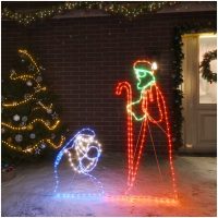 Juldekoration Josef och Maria med 264 LEDs 40x55&38x100 cm vidaXL