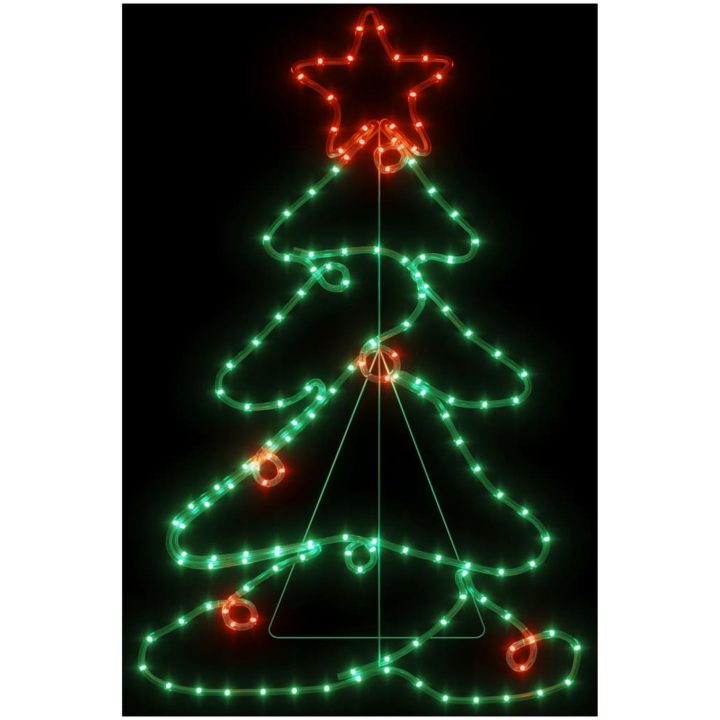 Juldekoration julgran med 144 LEDs 88x56 cm vidaXL – bild 3