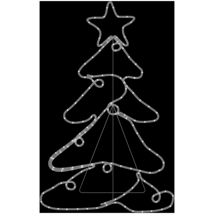 Juldekoration julgran med 144 LEDs 88x56 cm vidaXL – bild 4