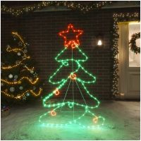 Juldekoration julgran med 144 LEDs 88x56 cm vidaXL