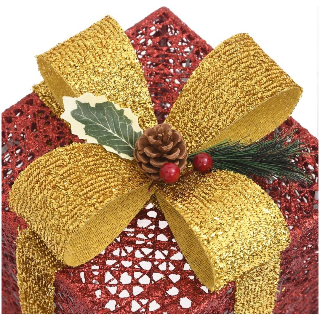 Juldekoration julklappar 3 st röd ute/inne vidaXL – bild 7