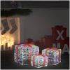 Juldekoration julklappar akryl 3 st flerfärgad vidaXL – miniatyr 1