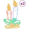 Juldekoration ljus-figurer 2 st med 144 LEDs 70x42 cm vidaXL – miniatyr 2
