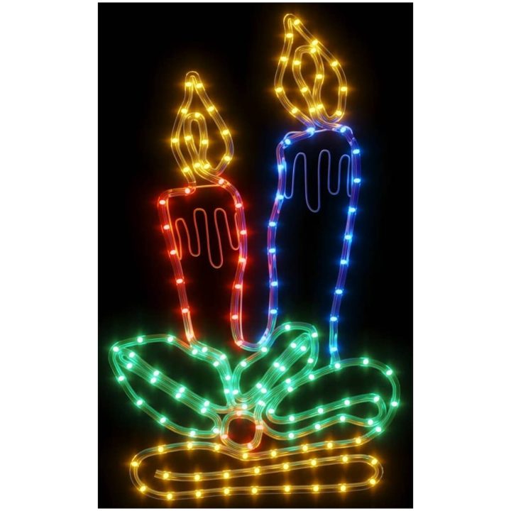 Juldekoration ljus-figurer 2 st med 144 LEDs 70x42 cm vidaXL – bild 4