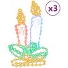 Juldekoration ljus-figurer 3 st med 144 LEDs 70x42 cm vidaXL – miniatyr 2