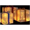 Juldekoration med belysning julklappar 3 st 64 LED varmvit vidaXL – miniatyr 3