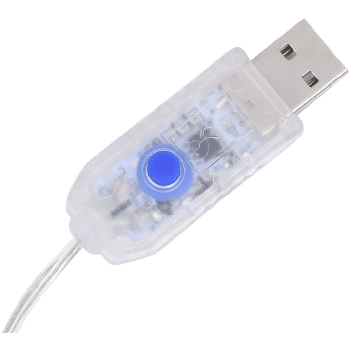 Juldekoration ren akryl 140 LED 120 cm blå vidaXL 70 x 41 x 120 cm – bild 8