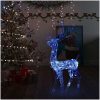 Juldekoration ren akryl 140 LED 120 cm blå vidaXL 70 x 41 x 120 cm – miniatyr 1