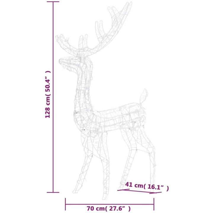Juldekoration ren akryl 140 LED 120 cm flerfärgad vidaXL 70 x 41 x 120 cm – bild 9