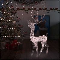 Juldekoration ren akryl 140 LED 120 cm varmvit vidaXL