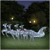 Juldekoration ren och släde 100 LED utomhus vit vidaXL – miniatyr 1