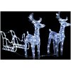 Juldekoration ren & släde 160 LED 130 cm akryl vidaXL 18 x 8.5 x 55 cm (2 pcs) – miniatyr 3