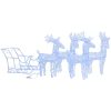 Juldekoration ren & släde 280x28x55 cm akryl vidaXL 43 x 11 x 55 cm (4 pcs) – miniatyr 2