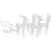 Juldekoration ren & släde 280x28x55 cm akryl vidaXL 43 x 11 x 55 cm (4 pcs) – miniatyr 3