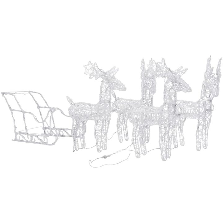 Juldekoration ren & släde 280x28x55 cm akryl vidaXL 43 x 11 x 55 cm (4 pcs) – bild 3
