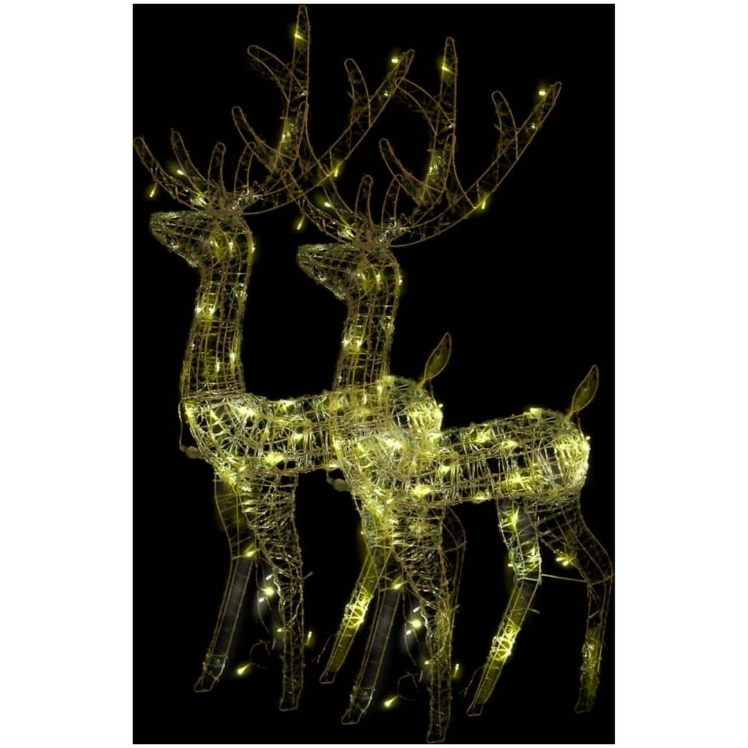 Juldekoration renar akryl 2 st 120 cm varmvit vidaXL 70 x 41 x 120 cm – bild 2