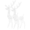 Juldekoration renar akryl 2 st 120 cm varmvit vidaXL 70 x 41 x 120 cm – miniatyr 4