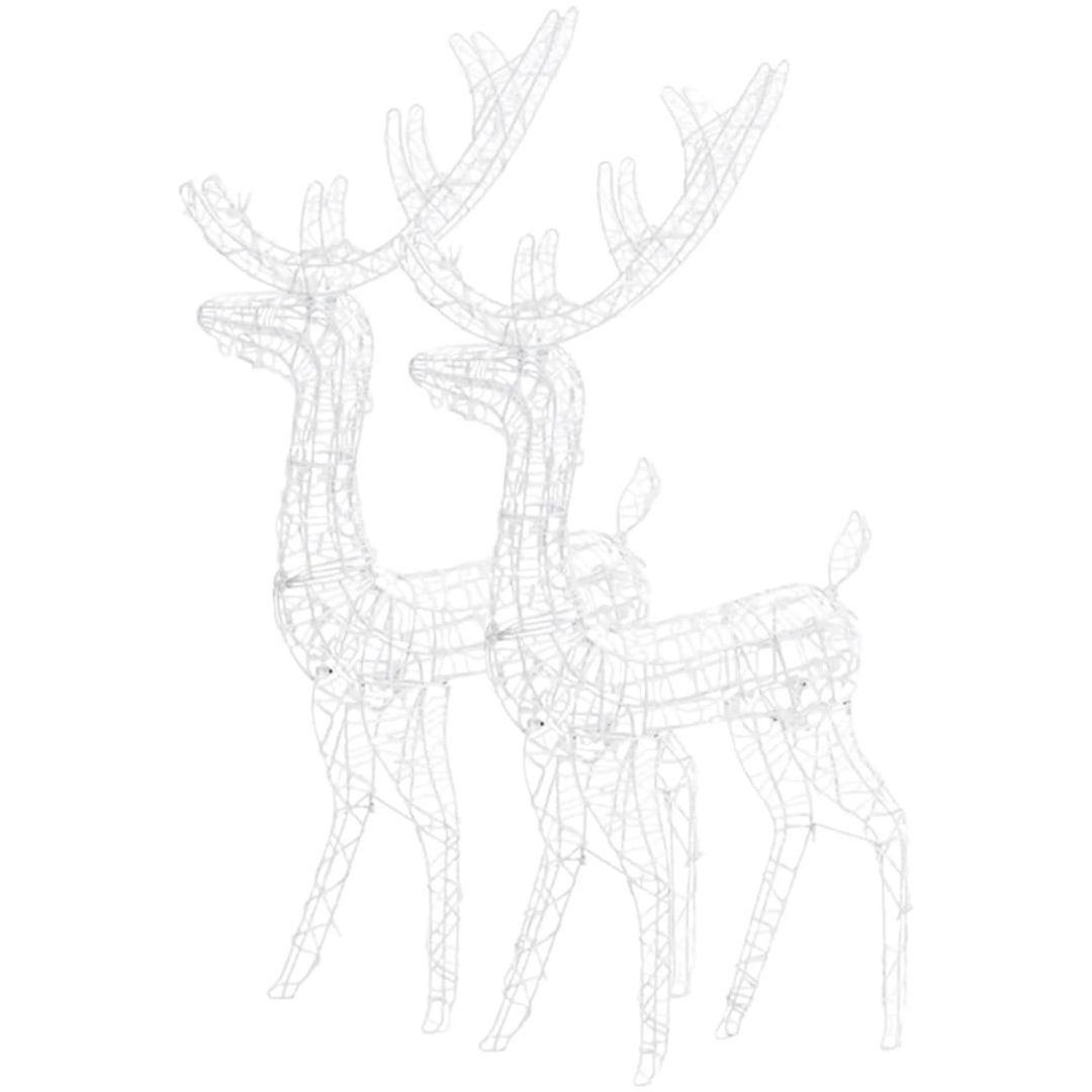 Juldekoration renar akryl 2 st 120 cm varmvit vidaXL 70 x 41 x 120 cm – bild 4