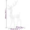 Juldekoration renar akryl 2 st 120 cm varmvit vidaXL 70 x 41 x 120 cm – miniatyr 8