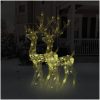 Juldekoration renar akryl 2 st 120 cm varmvit vidaXL 70 x 41 x 120 cm – miniatyr 1